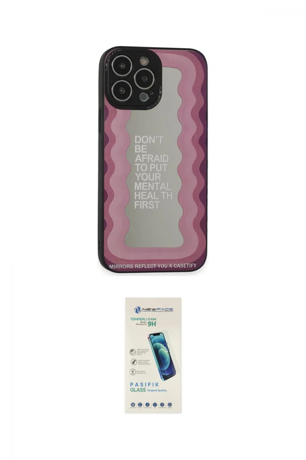 ieg™ iPhone 13 Pro Max Kılıf Odak Klasik Serisi - Şeffaf Pasifik Cam Ekran Koruyucu