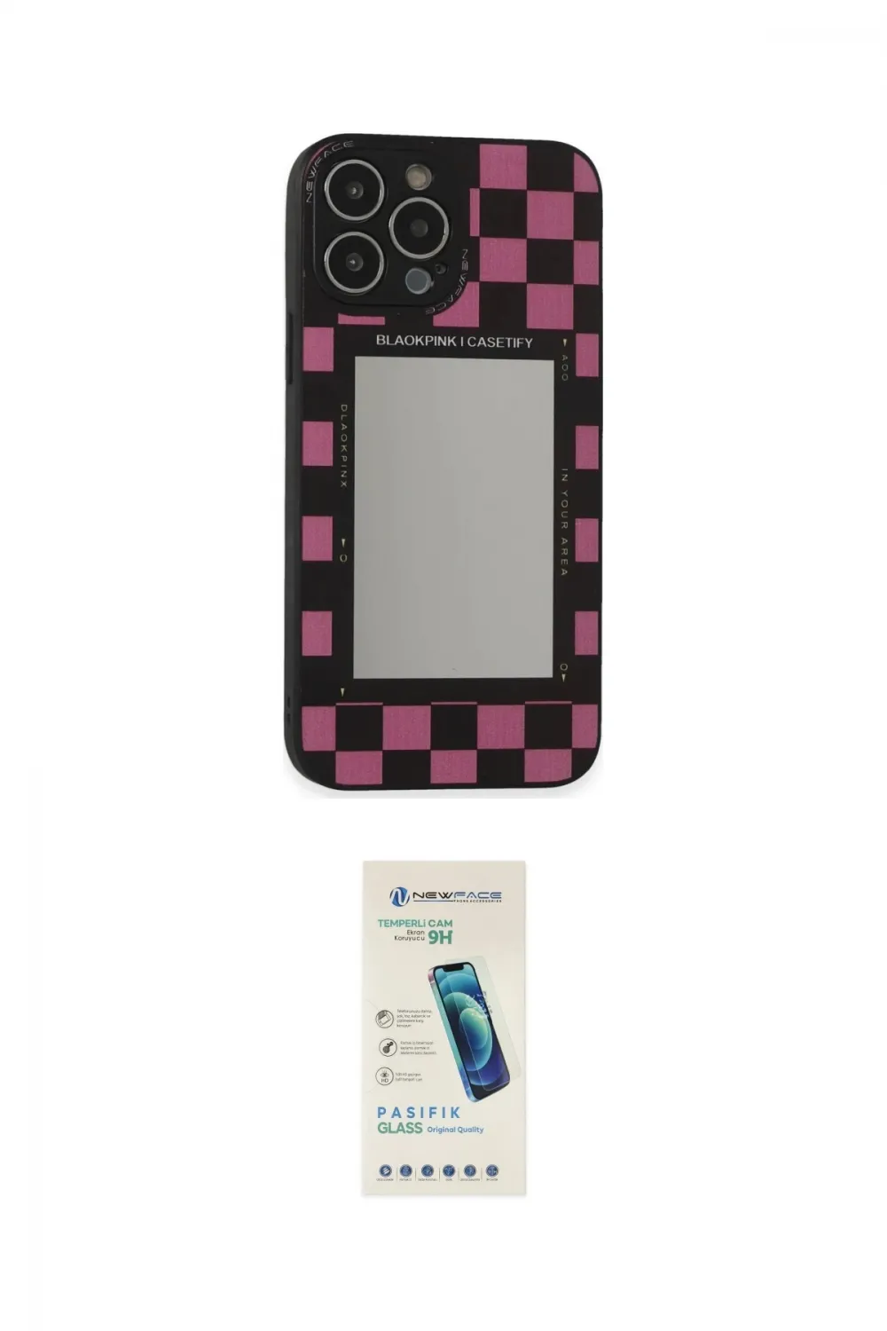 ieg™ iPhone 13 Pro Max Kılıf Odak Klasik Serisi - Şeffaf Pasifik Cam Ekran Koruyucu