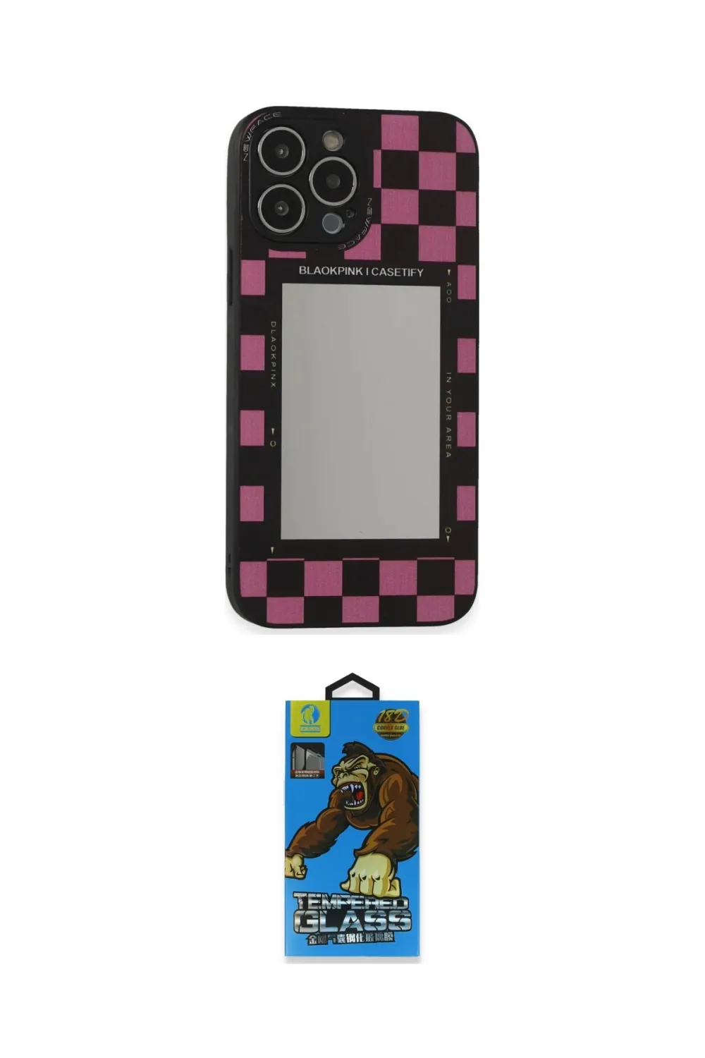 ieg™ iPhone 13 Pro Max Kılıf Odak Klasik Serisi - Siyah 18D Cam Ekran Koruyucu
