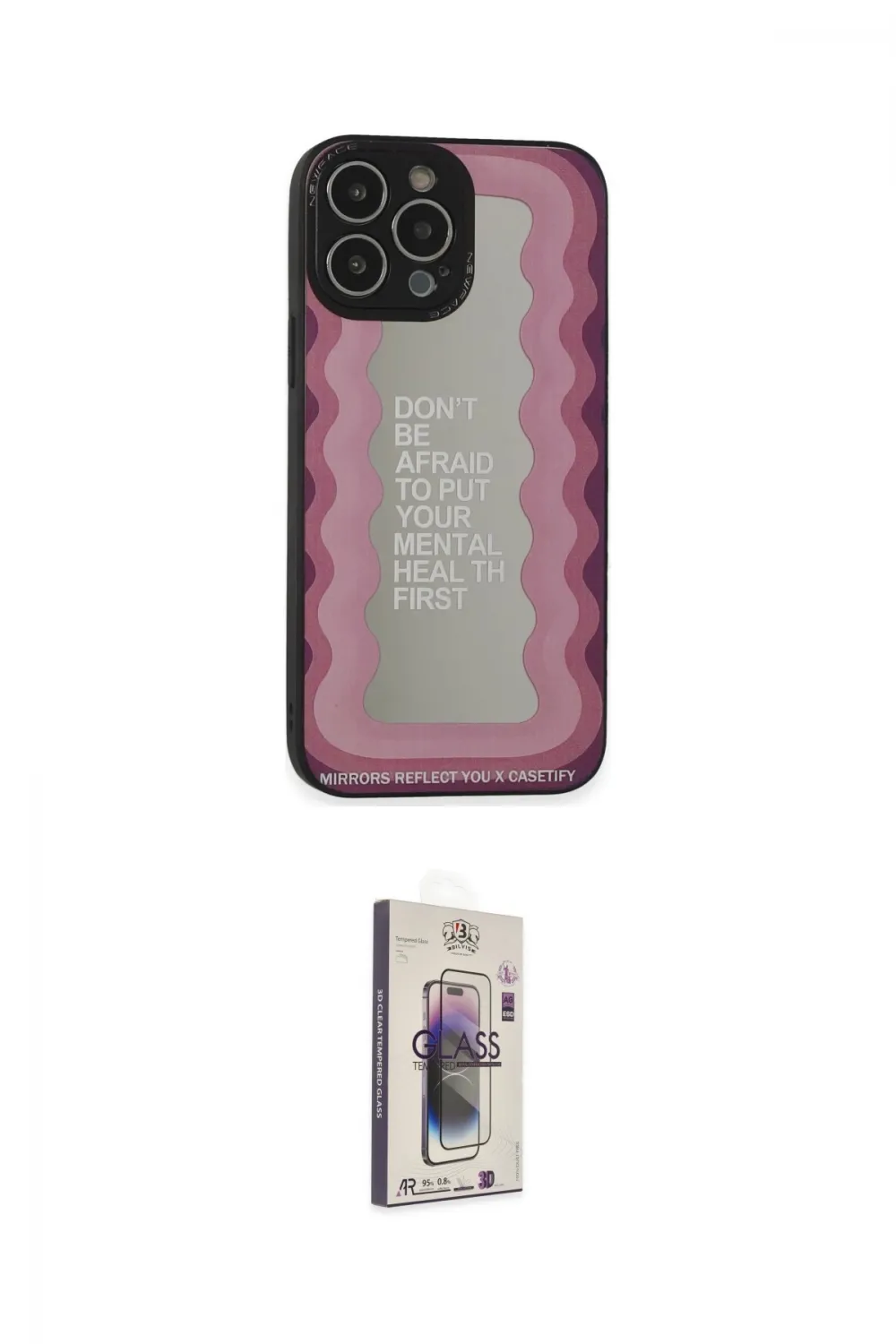 ieg™ iPhone 13 Pro Max Kılıf Odak Klasik Serisi - Siyah Bilvis 3D Cam Ekran Koruyucu
