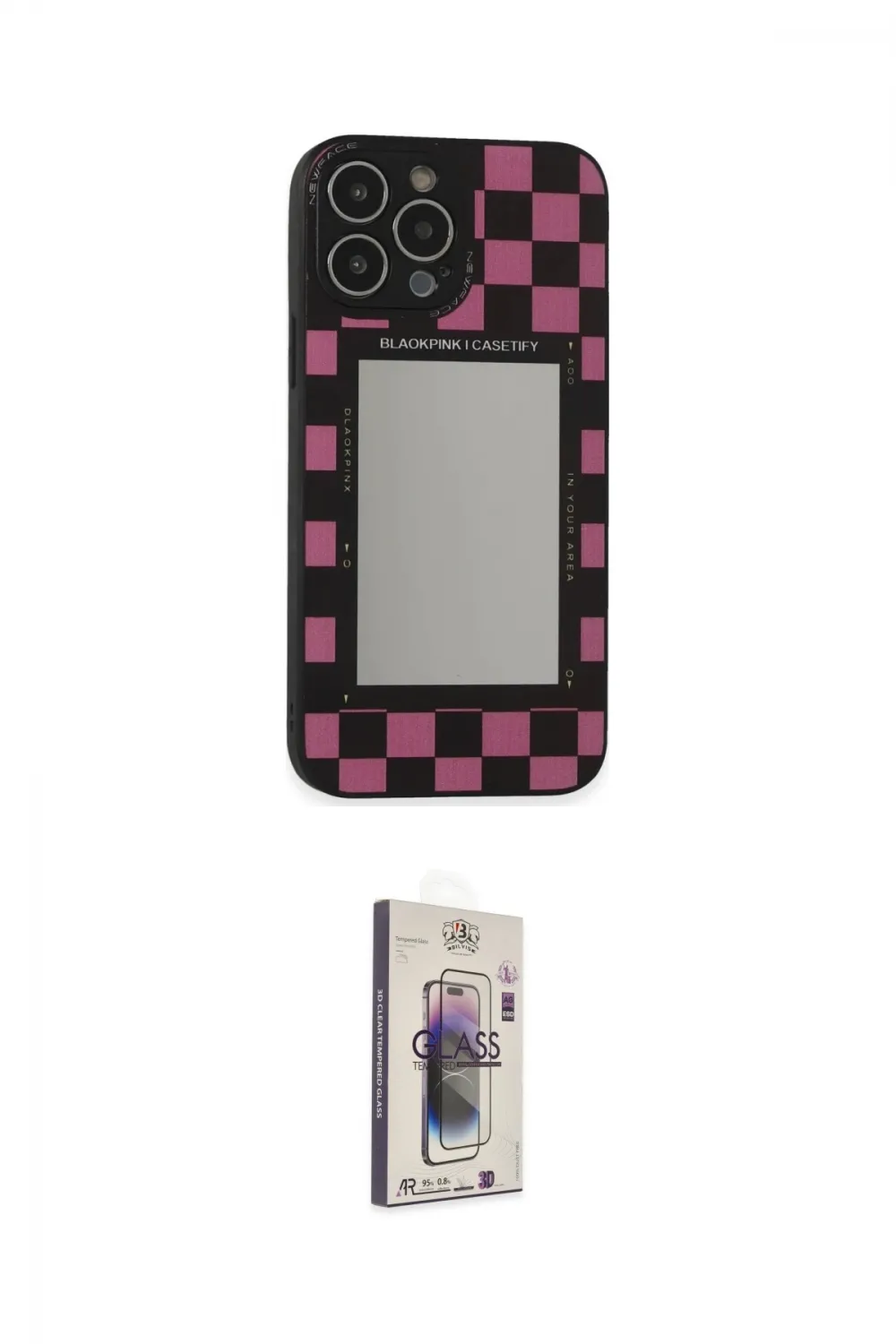 ieg™ iPhone 13 Pro Max Kılıf Odak Klasik Serisi - Siyah Bilvis 3D Cam Ekran Koruyucu