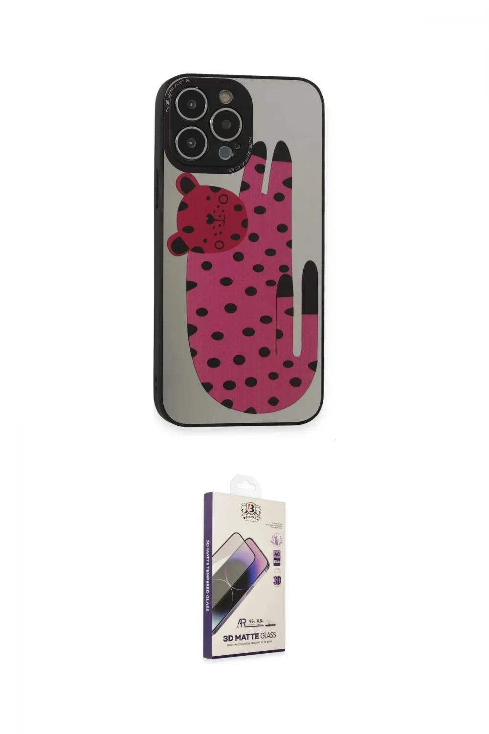 ieg™ iPhone 13 Pro Max Kılıf Odak Klasik Serisi - Siyah Bilvis 3D Mat Cam Ekran Koruyucu