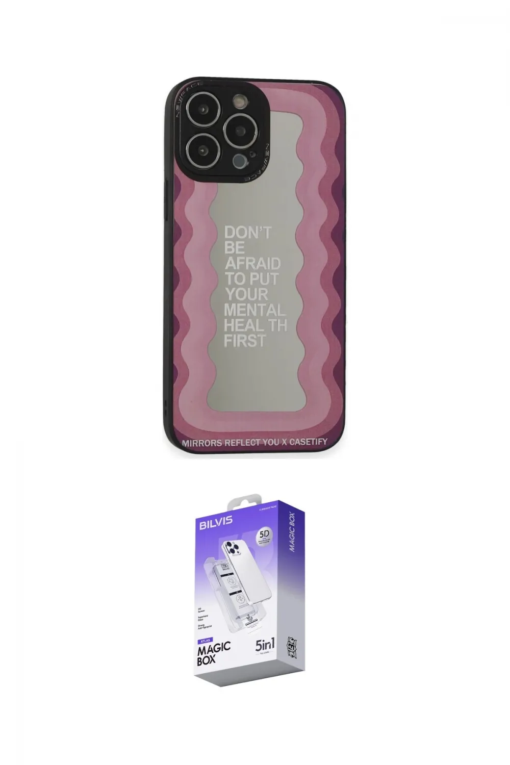 ieg™ iPhone 13 Pro Max Kılıf Odak Klasik Serisi - Siyah Bilvis 5in1 3D Magic Cam Ekran Koruyucu