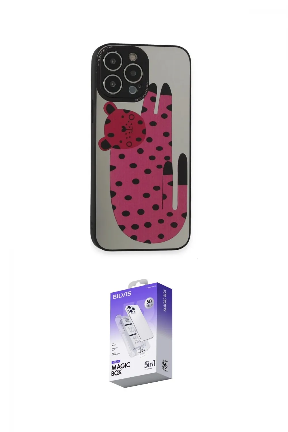 ieg™ iPhone 13 Pro Max Kılıf Odak Klasik Serisi - Siyah Bilvis 5in1 3D Magic Cam Ekran Koruyucu