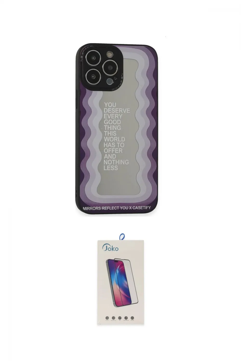 ieg™ iPhone 13 Pro Max Kılıf Odak Klasik Serisi - Siyah Joko 5D Cam