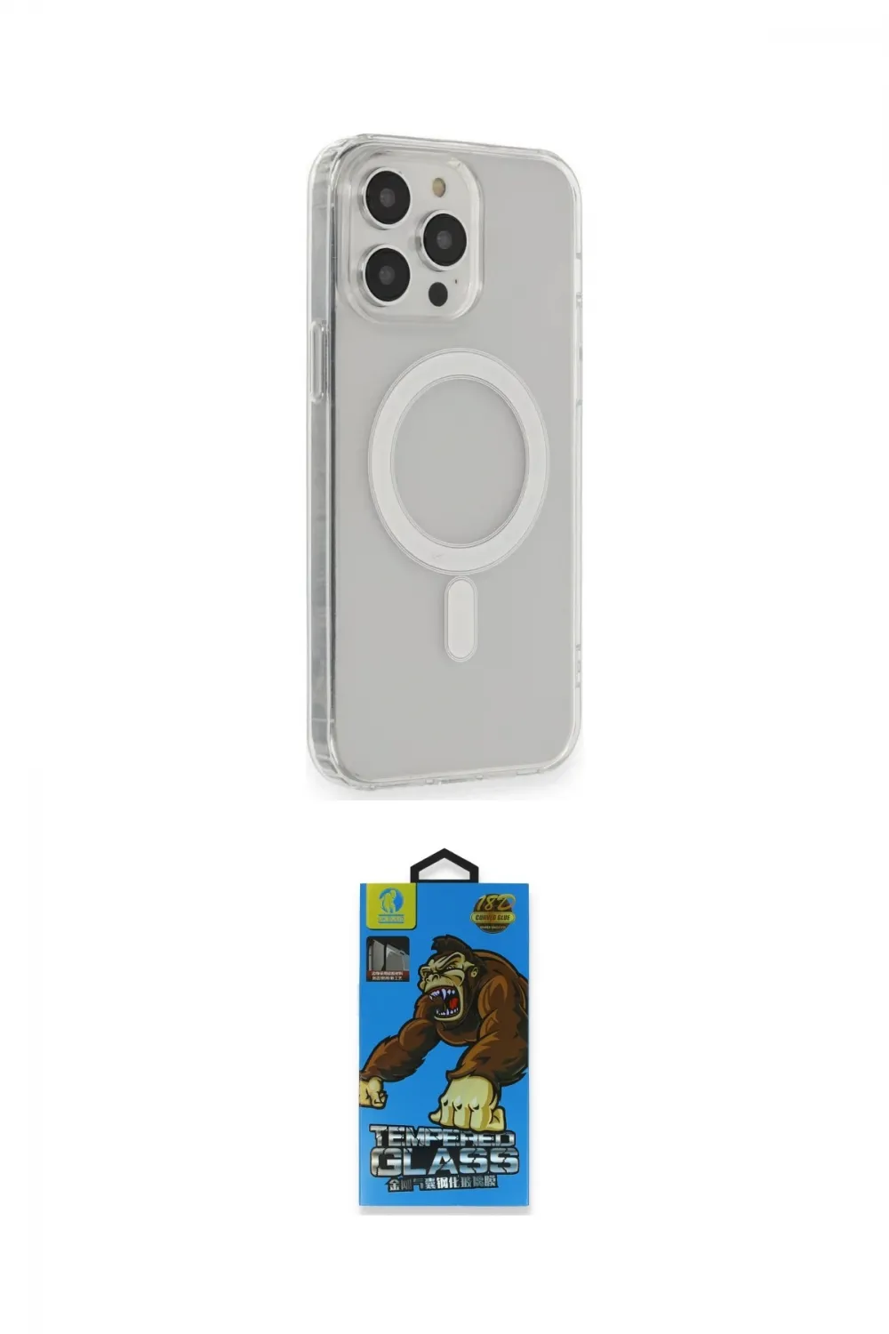 ieg™ iPhone 13 Pro Max Kılıf Pusula Çizgi Koleksiyonu - Siyah 18D Cam Ekran Koruyucu