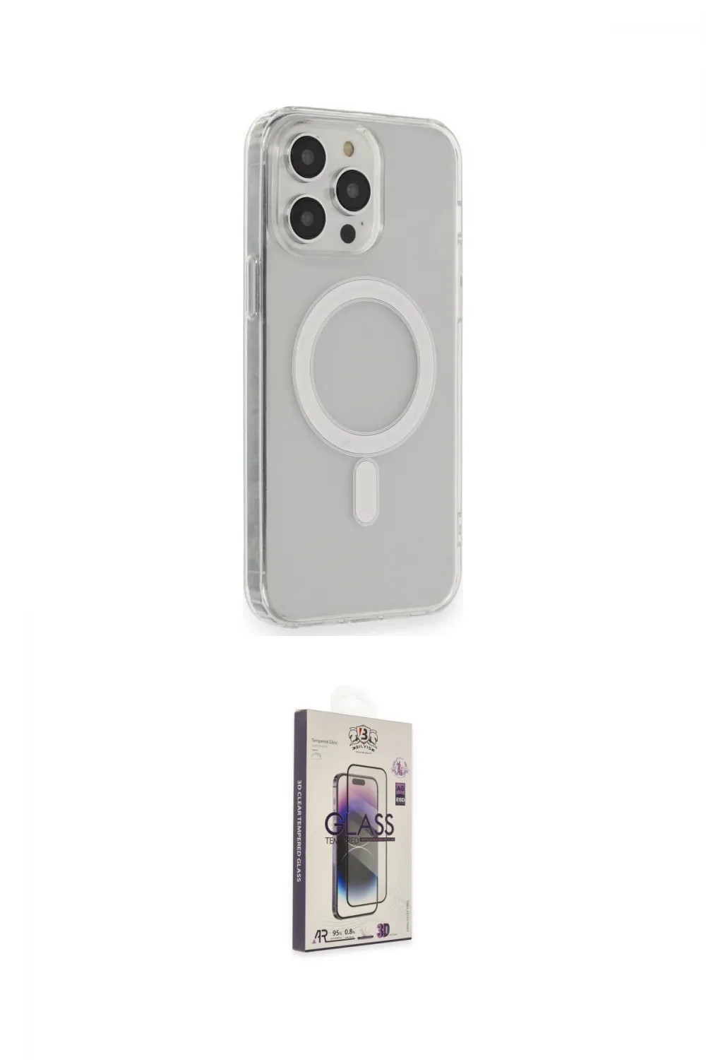 ieg™ iPhone 13 Pro Max Kılıf Pusula Çizgi Koleksiyonu - Siyah Bilvis 3D Cam Ekran Koruyucu