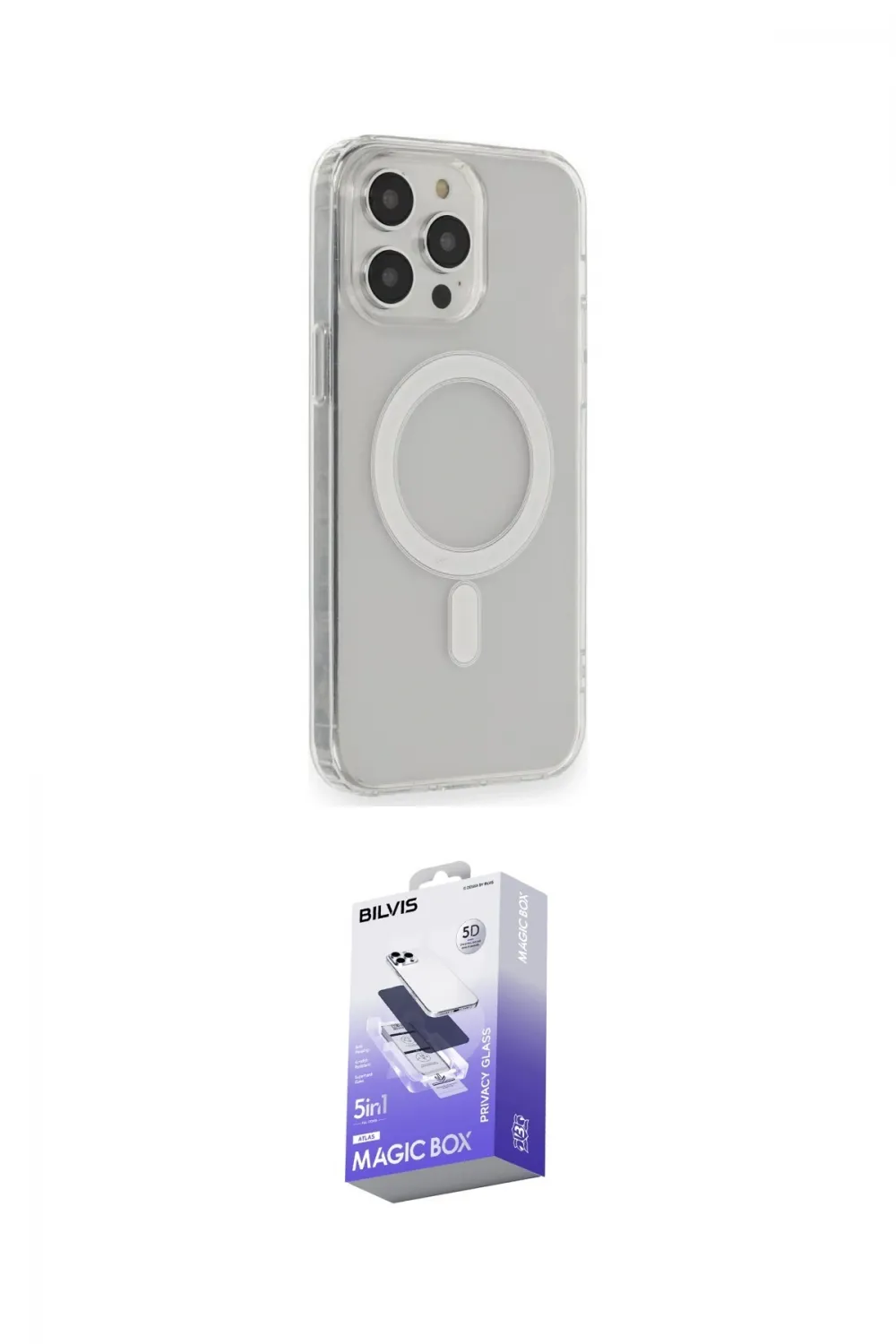 ieg™ iPhone 13 Pro Max Kılıf Pusula Çizgi Koleksiyonu - Siyah Bilvis 5in1 5D Magic Hayalet Cam Ekran Koruyucu
