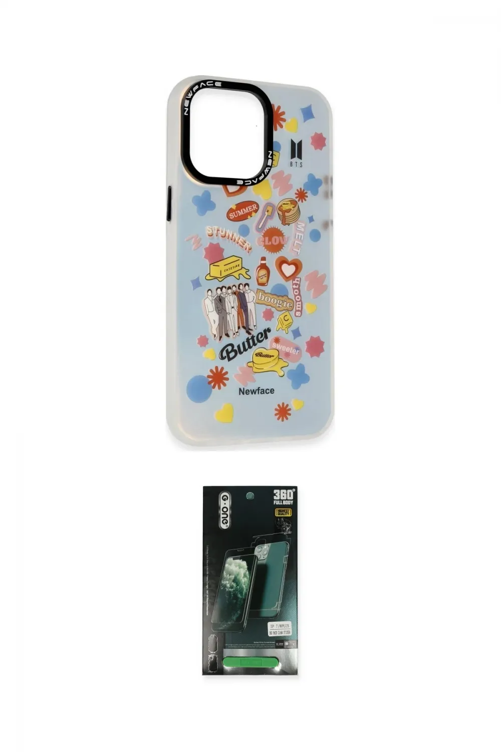 ieg™ iPhone 13 Pro Max Kılıf Siluet Çizgi Koleksiyonu - Şeffaf 360 Full Body Arka Koruyucu