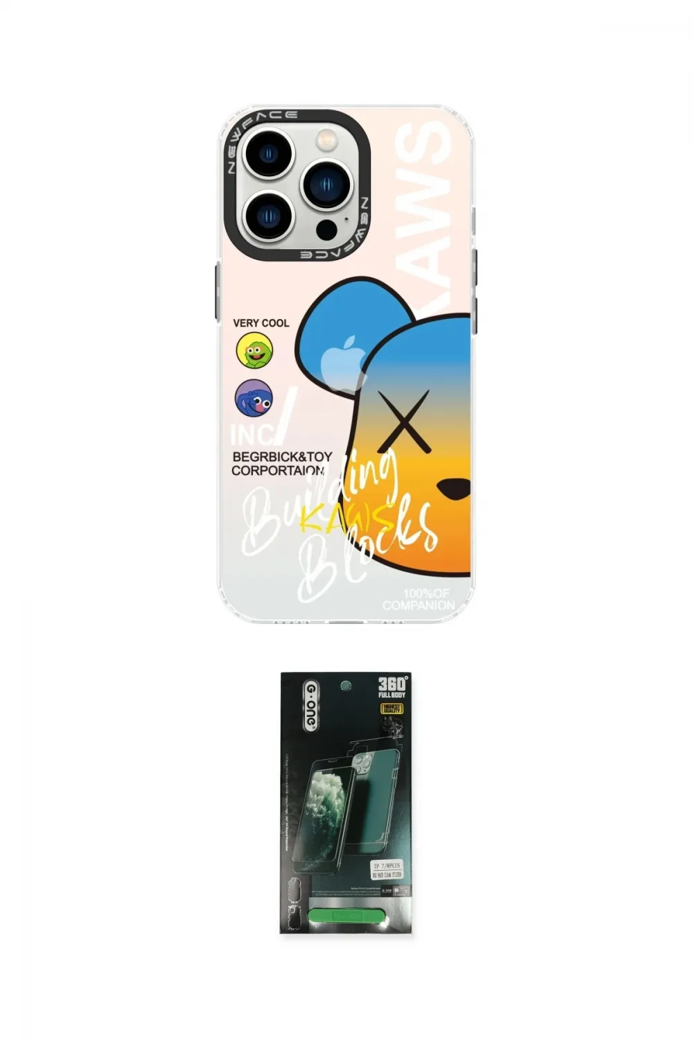 ieg™ iPhone 13 Pro Max Kılıf Siluet Çizgi Koleksiyonu - Şeffaf 360 Full Body Arka Koruyucu