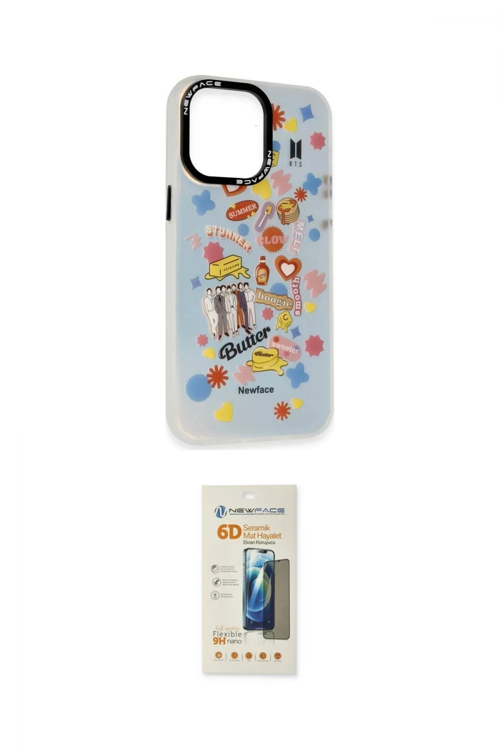 ieg™ iPhone 13 Pro Max Kılıf Siluet Çizgi Koleksiyonu - Siyah 6D Mat Seramik Hayalet Nano Ekran Koruyucu