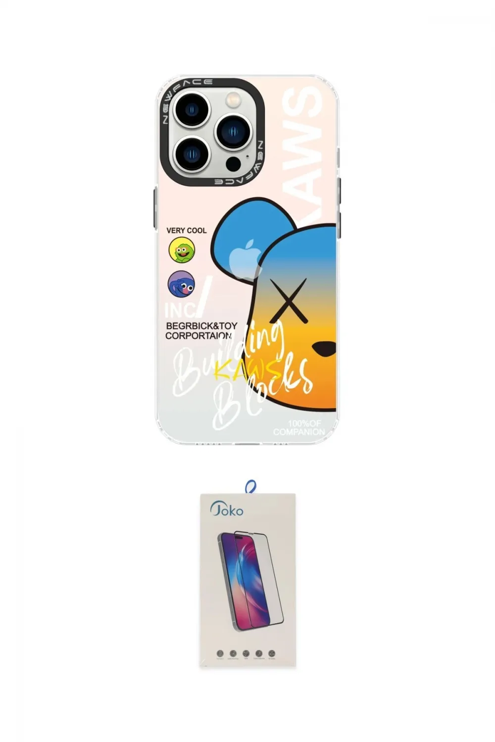 ieg™ iPhone 13 Pro Max Kılıf Siluet Çizgi Koleksiyonu - Siyah Joko 5D Cam
