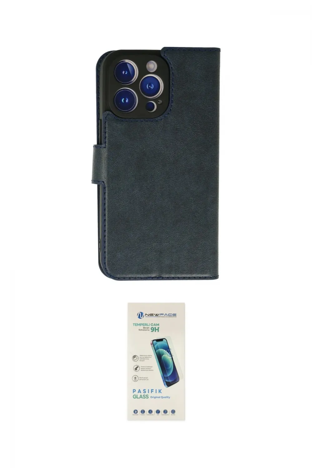 ieg™ iPhone 13 Pro Max Kılıf Siluet Işık Serisi - Şeffaf Pasifik Cam Ekran Koruyucu