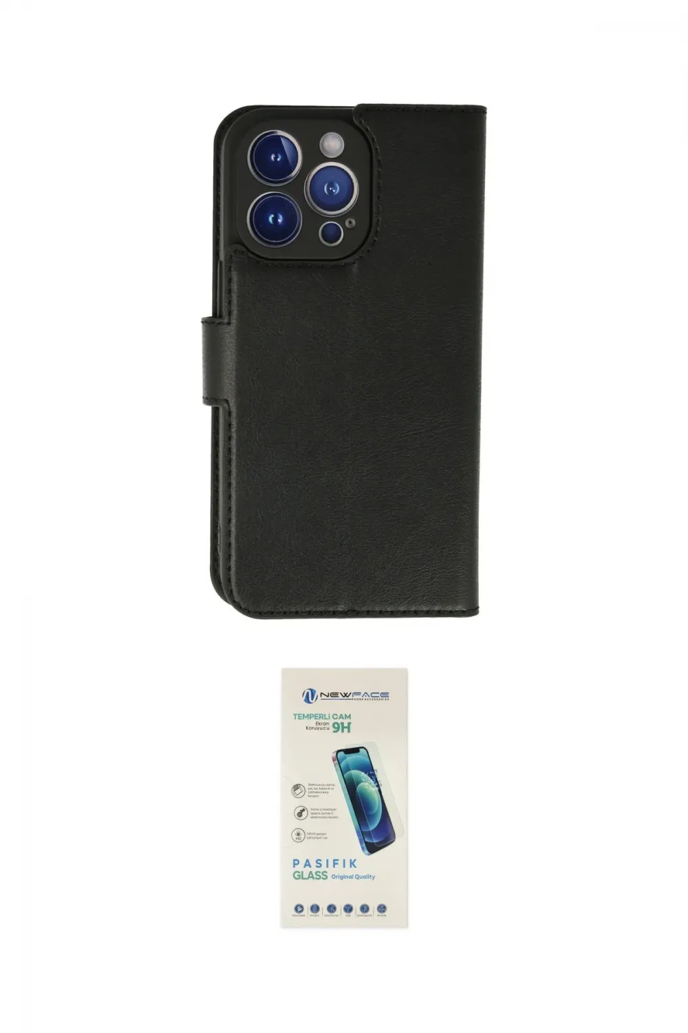 ieg™ iPhone 13 Pro Max Kılıf Siluet Işık Serisi - Şeffaf Pasifik Cam Ekran Koruyucu