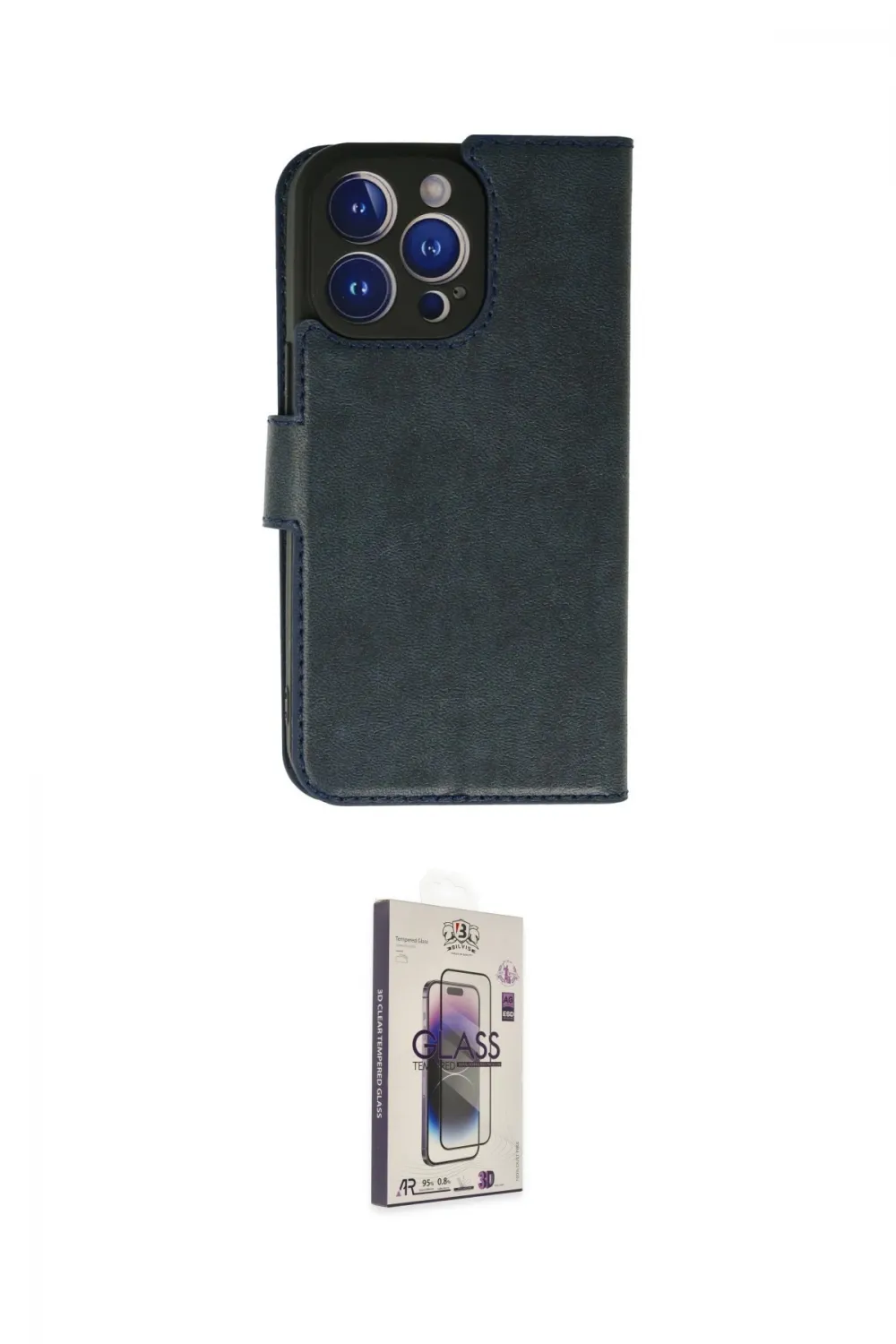 ieg™ iPhone 13 Pro Max Kılıf Siluet Işık Serisi - Siyah Bilvis 3D Cam Ekran Koruyucu