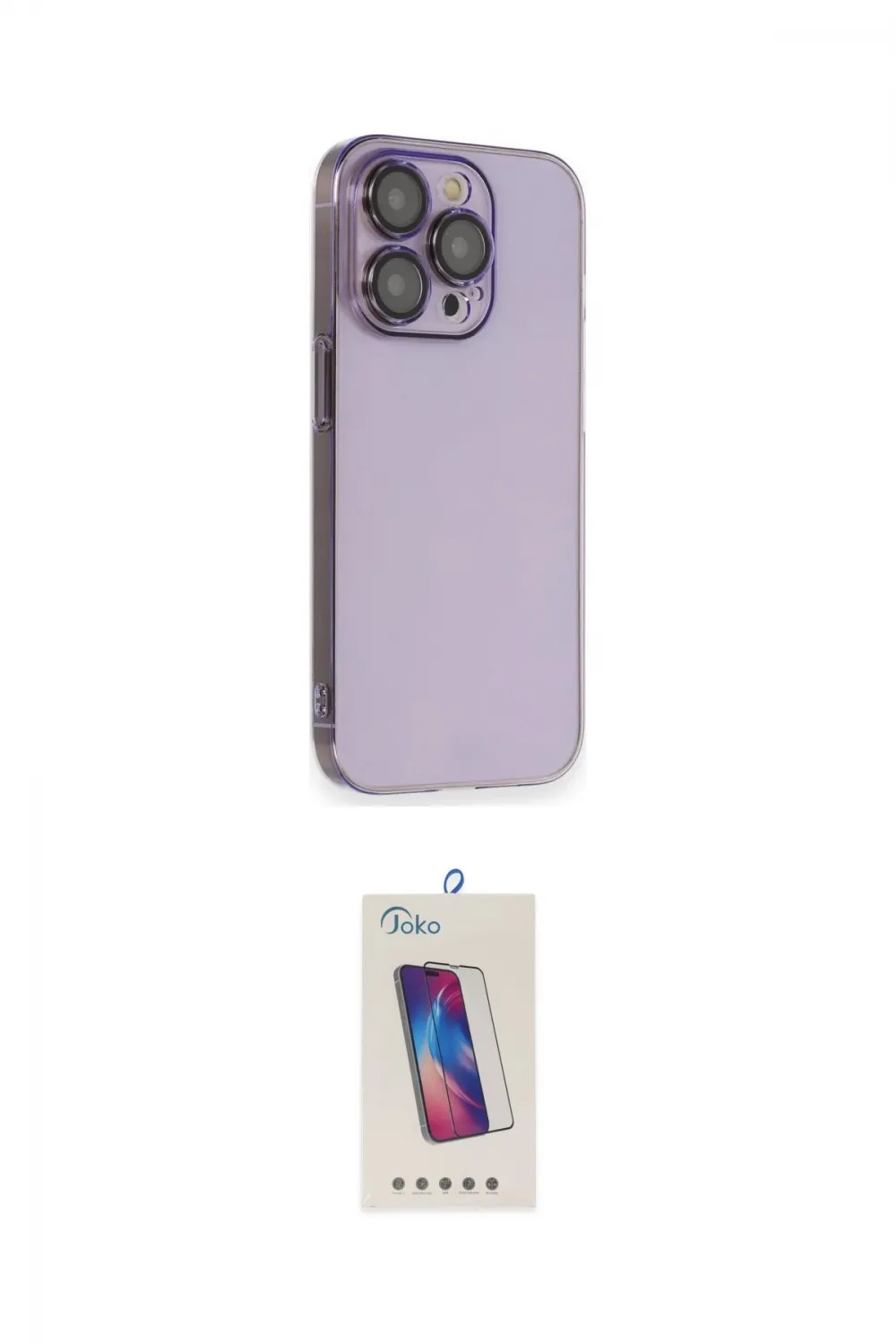 ieg™ iPhone 13 Pro Max Kılıf Siluet Minimal Özel Seri - Siyah Joko 5D Cam