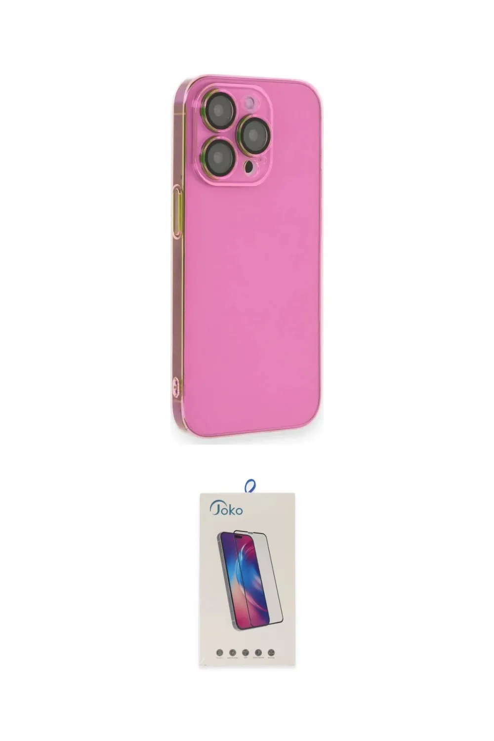 ieg™ iPhone 13 Pro Max Kılıf Siluet Minimal Özel Seri - Siyah Joko 5D Cam
