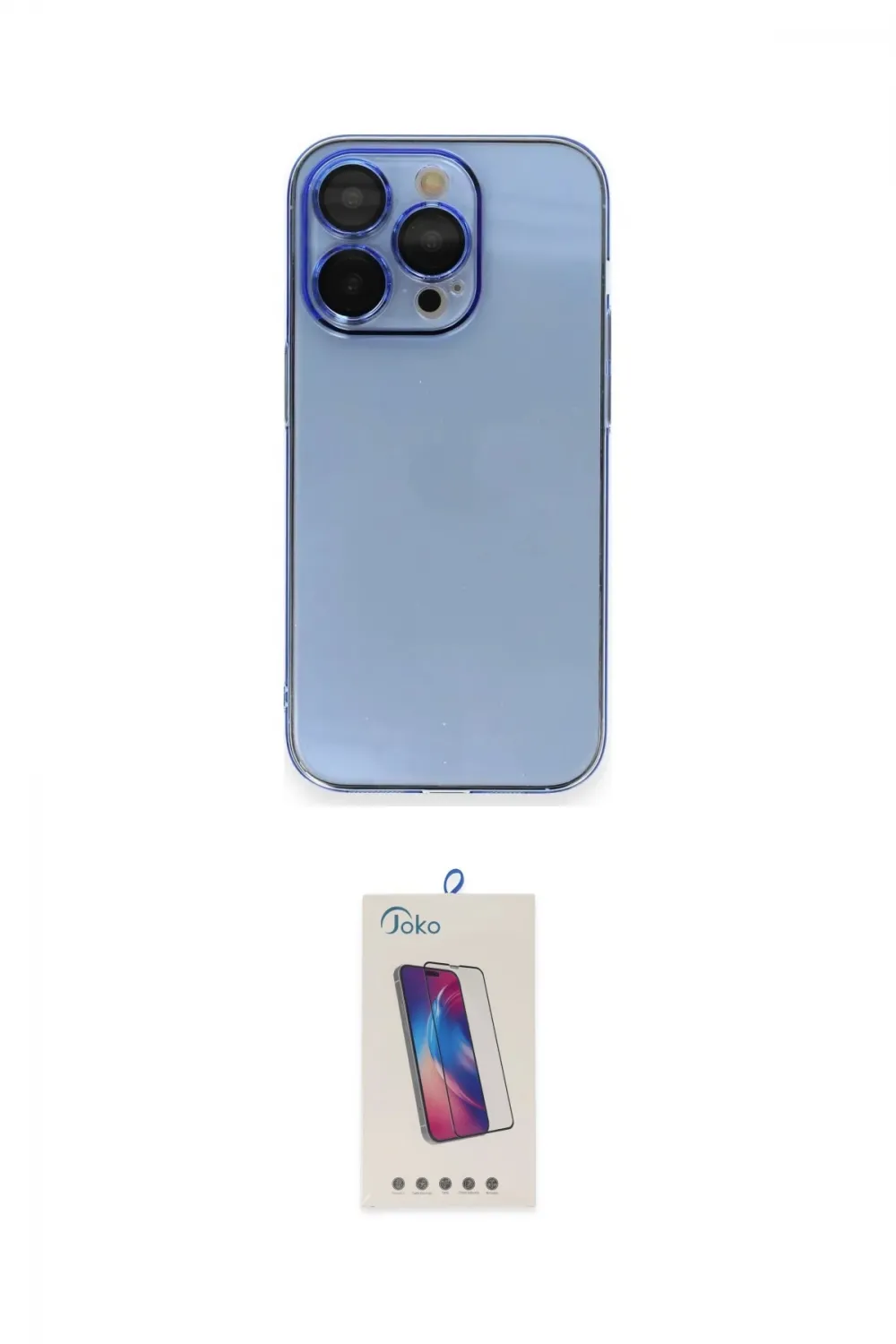 ieg™ iPhone 13 Pro Max Kılıf Siluet Minimal Özel Seri - Siyah Joko 5D Cam