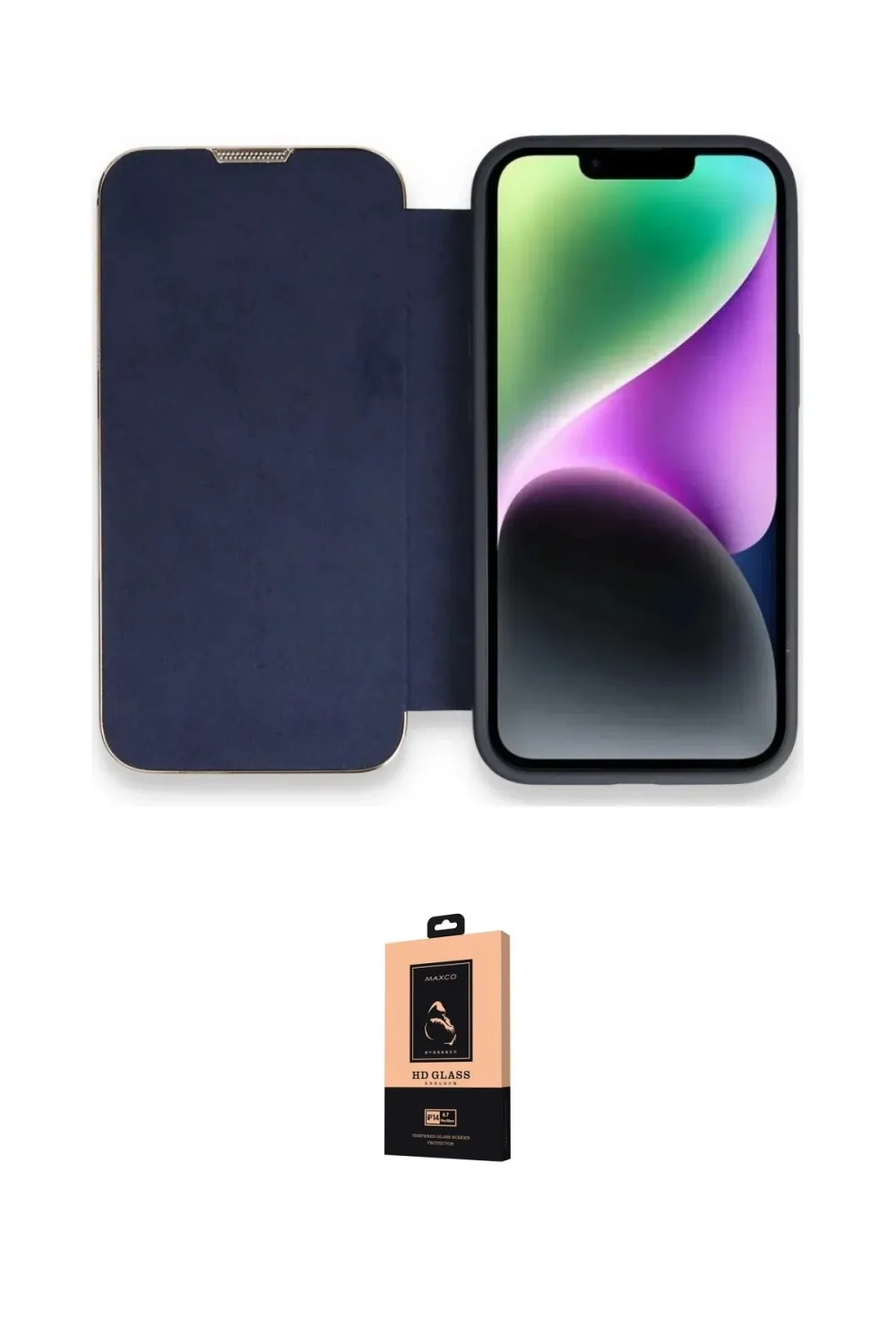 ieg™ iPhone 13 Pro Max Kılıf Siluet Minimal Serisi - Şeffaf Maxco Cam Ekran Koruyucu