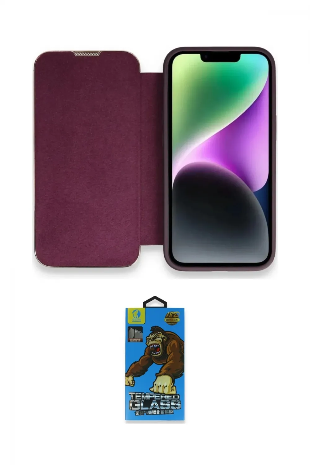 ieg™ iPhone 13 Pro Max Kılıf Siluet Minimal Serisi - Siyah 18D Cam Ekran Koruyucu