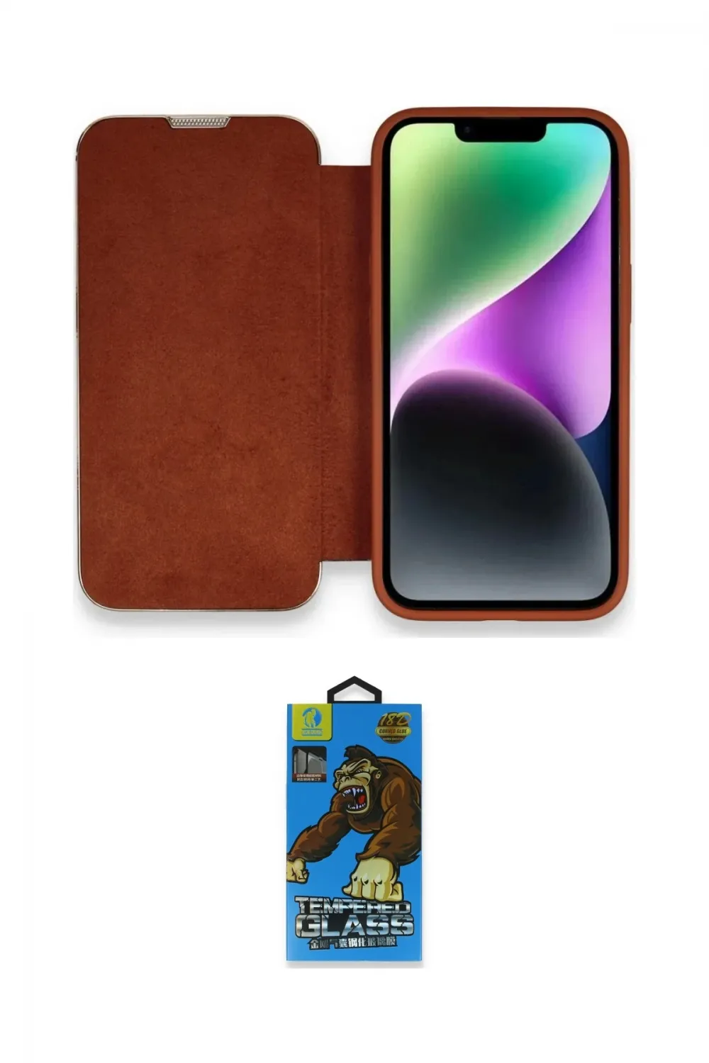 ieg™ iPhone 13 Pro Max Kılıf Siluet Minimal Serisi - Siyah 18D Cam Ekran Koruyucu