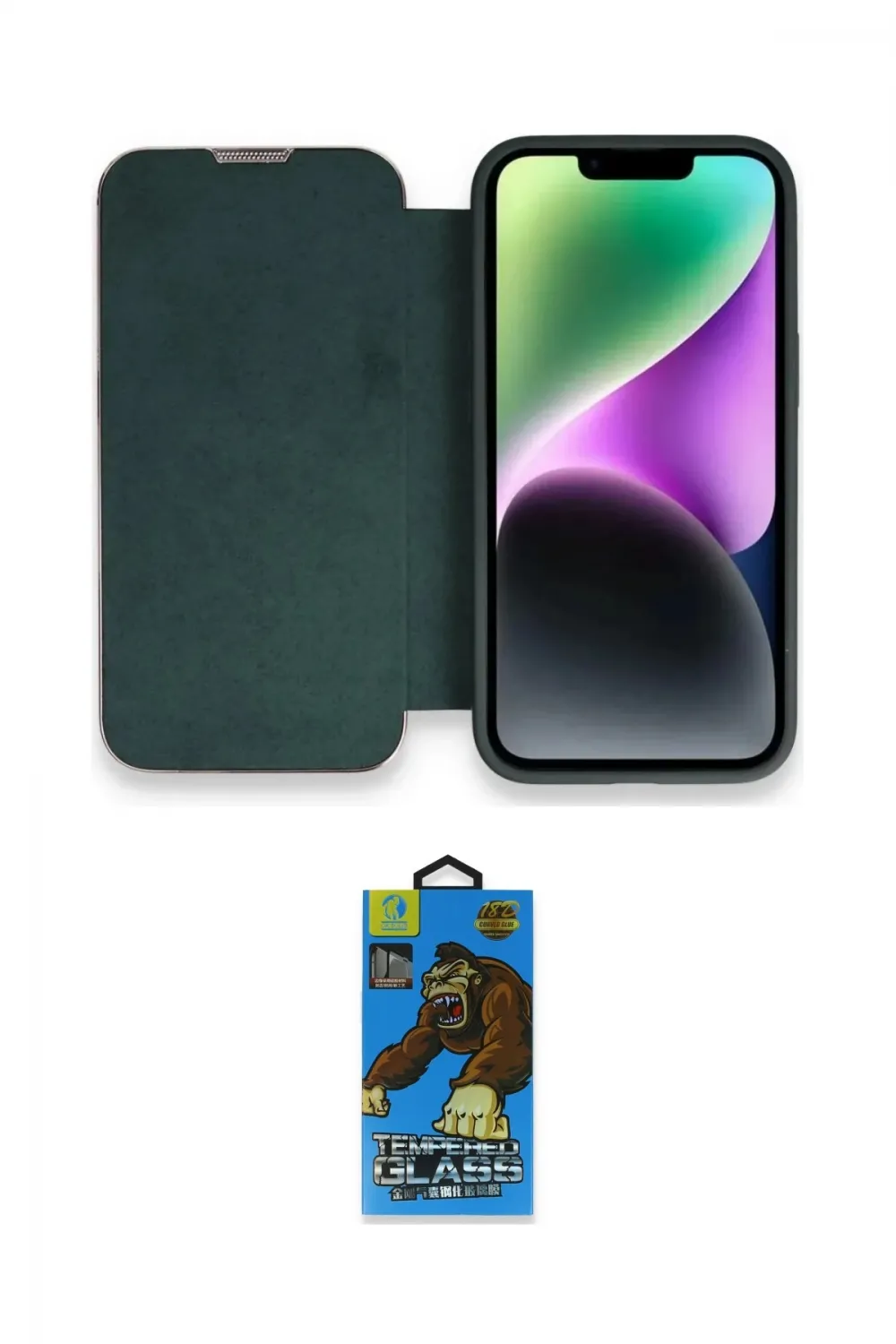 ieg™ iPhone 13 Pro Max Kılıf Siluet Minimal Serisi - Siyah 18D Cam Ekran Koruyucu