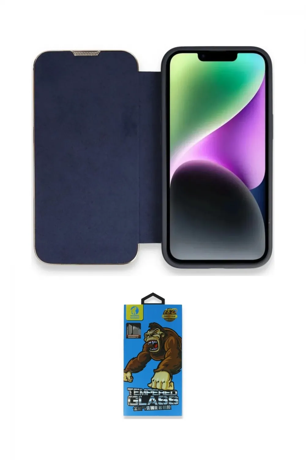 ieg™ iPhone 13 Pro Max Kılıf Siluet Minimal Serisi - Siyah 18D Cam Ekran Koruyucu