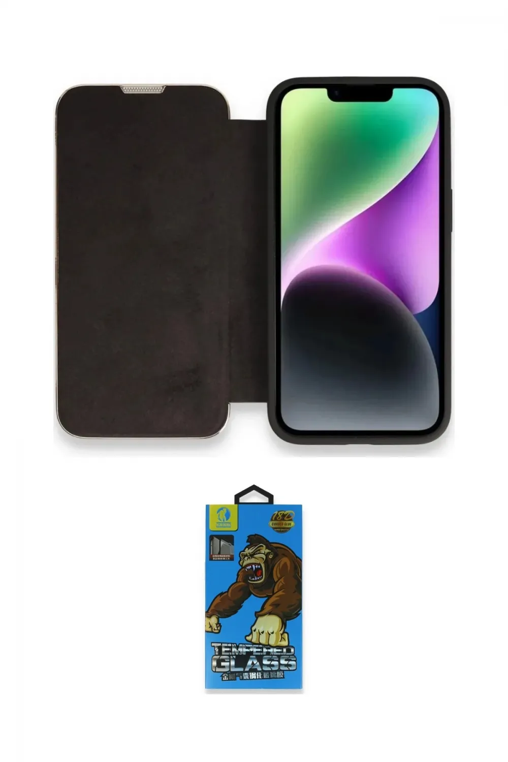 ieg™ iPhone 13 Pro Max Kılıf Siluet Minimal Serisi - Siyah 18D Cam Ekran Koruyucu