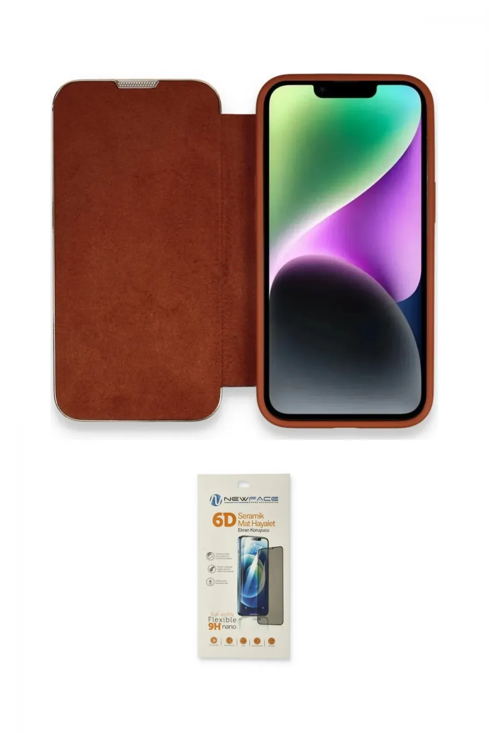 ieg™ iPhone 13 Pro Max Kılıf Siluet Minimal Serisi - Siyah 6D Mat Seramik Hayalet Nano Ekran Koruyucu