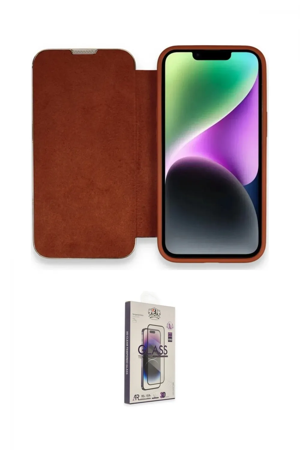 ieg™ iPhone 13 Pro Max Kılıf Siluet Minimal Serisi - Siyah Bilvis 3D Cam Ekran Koruyucu