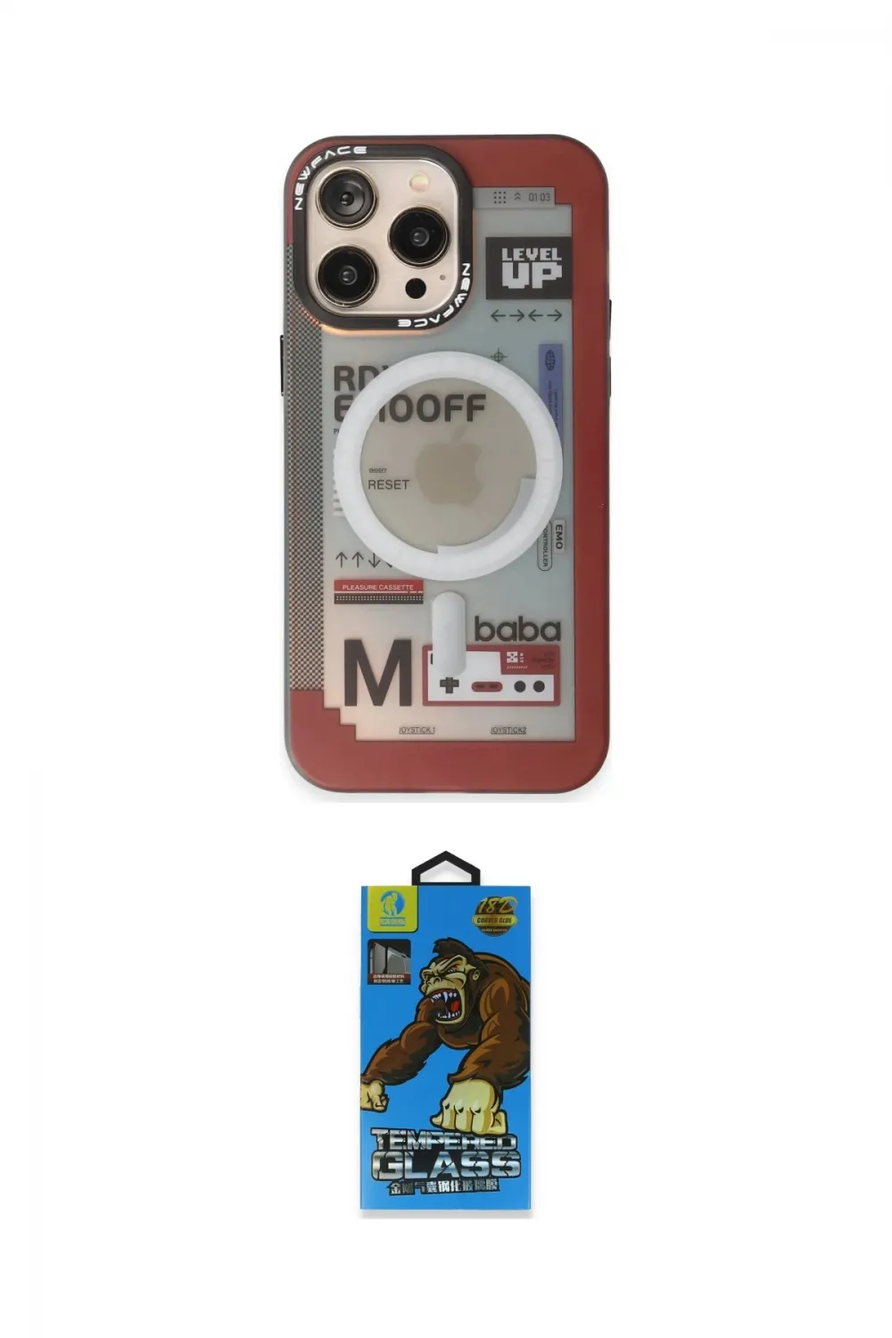 ieg™ iPhone 13 Pro Max Kılıf Siluet Modern Koleksiyonu - Siyah 18D Cam Ekran Koruyucu