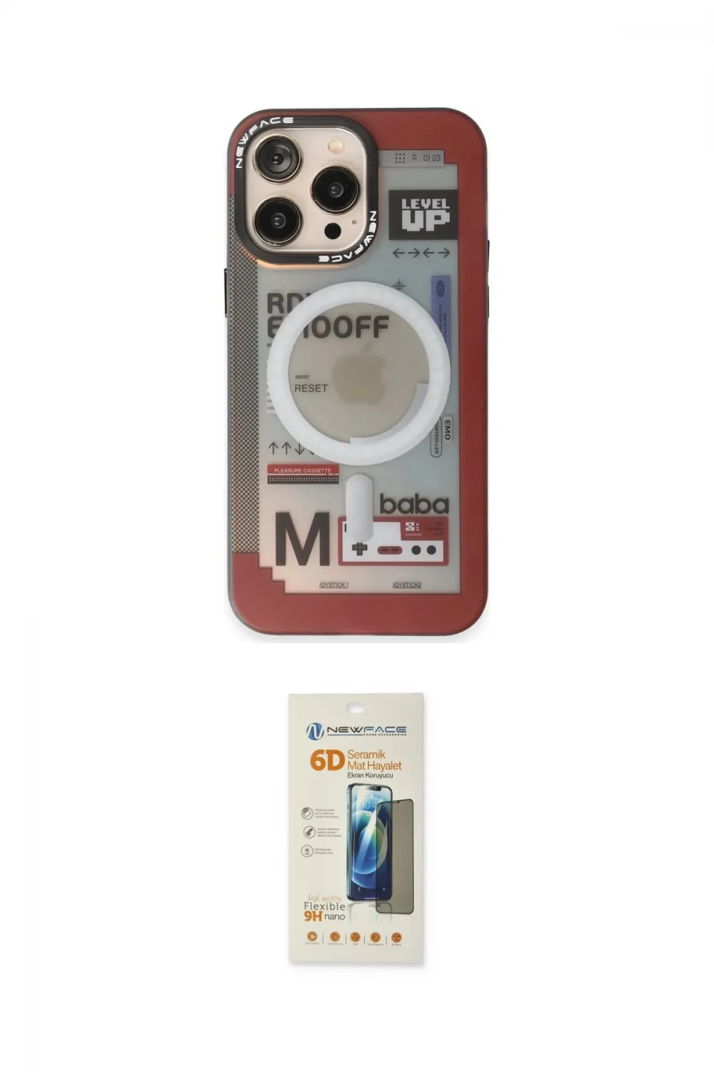 ieg™ iPhone 13 Pro Max Kılıf Siluet Modern Koleksiyonu - Siyah 6D Mat Seramik Hayalet Nano Ekran Koruyucu