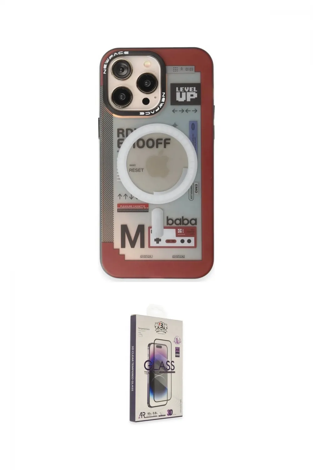 ieg™ iPhone 13 Pro Max Kılıf Siluet Modern Koleksiyonu - Siyah Bilvis 3D Cam Ekran Koruyucu