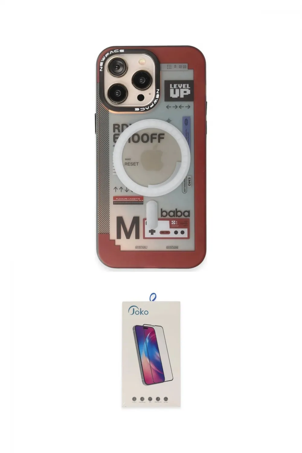 ieg™ iPhone 13 Pro Max Kılıf Siluet Modern Koleksiyonu - Siyah Joko 5D Cam
