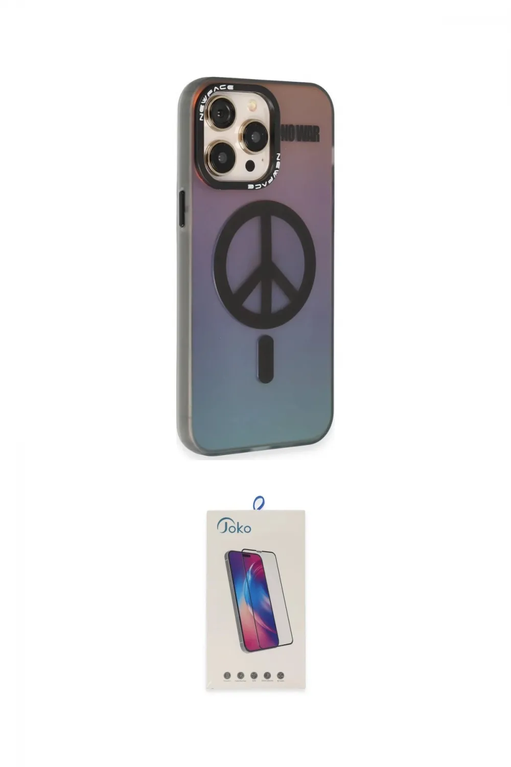 ieg™ iPhone 13 Pro Max Kılıf Siluet Modern Koleksiyonu - Siyah Joko 5D Cam