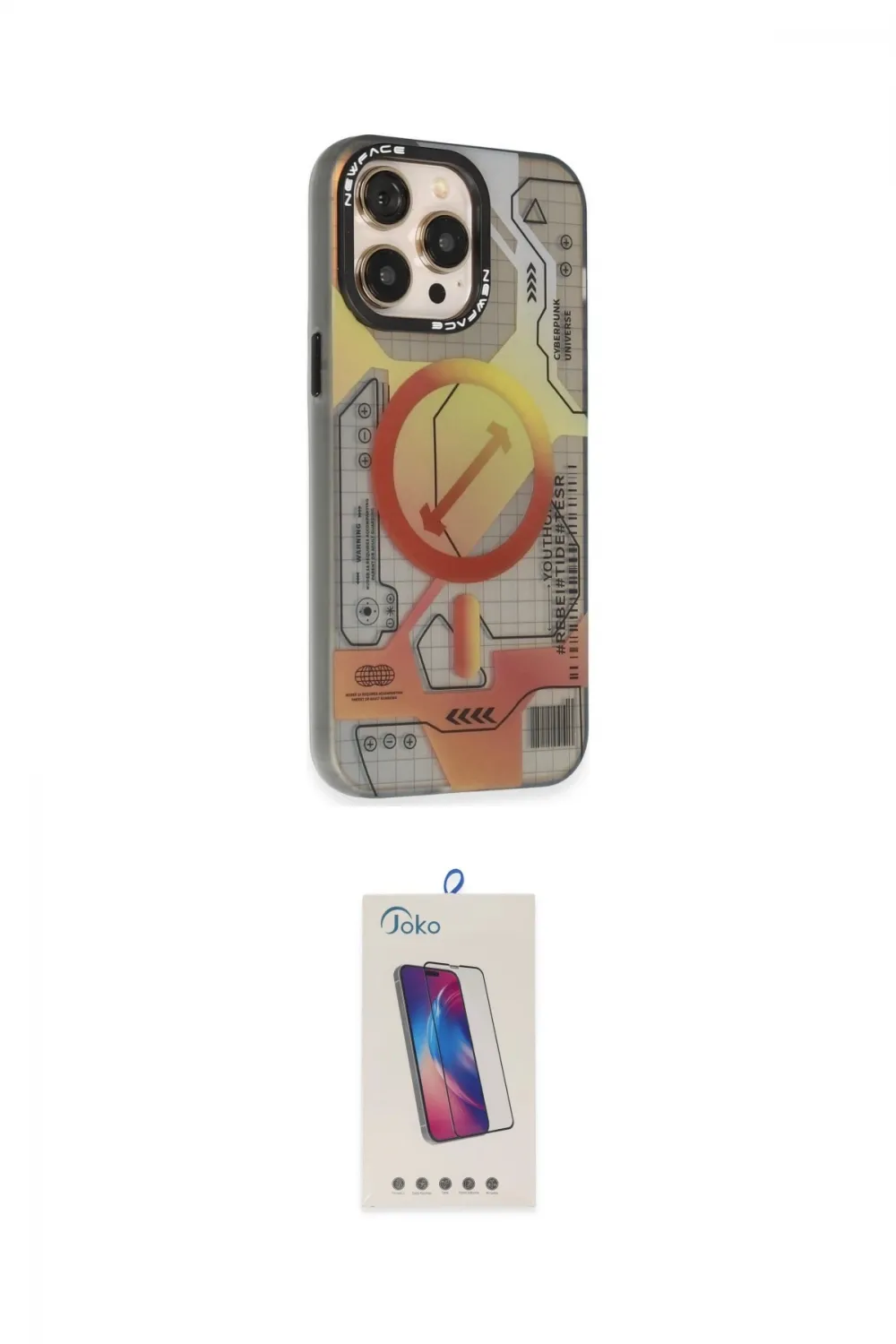 ieg™ iPhone 13 Pro Max Kılıf Siluet Modern Koleksiyonu - Siyah Joko 5D Cam