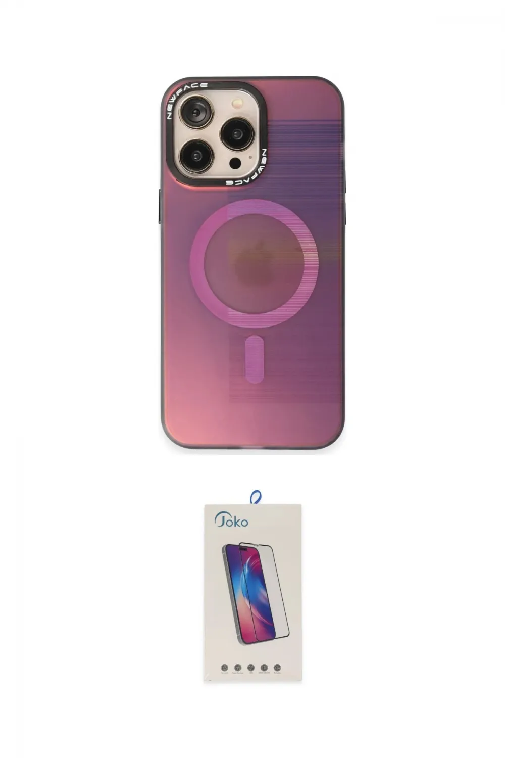 ieg™ iPhone 13 Pro Max Kılıf Siluet Modern Koleksiyonu - Siyah Joko 5D Cam