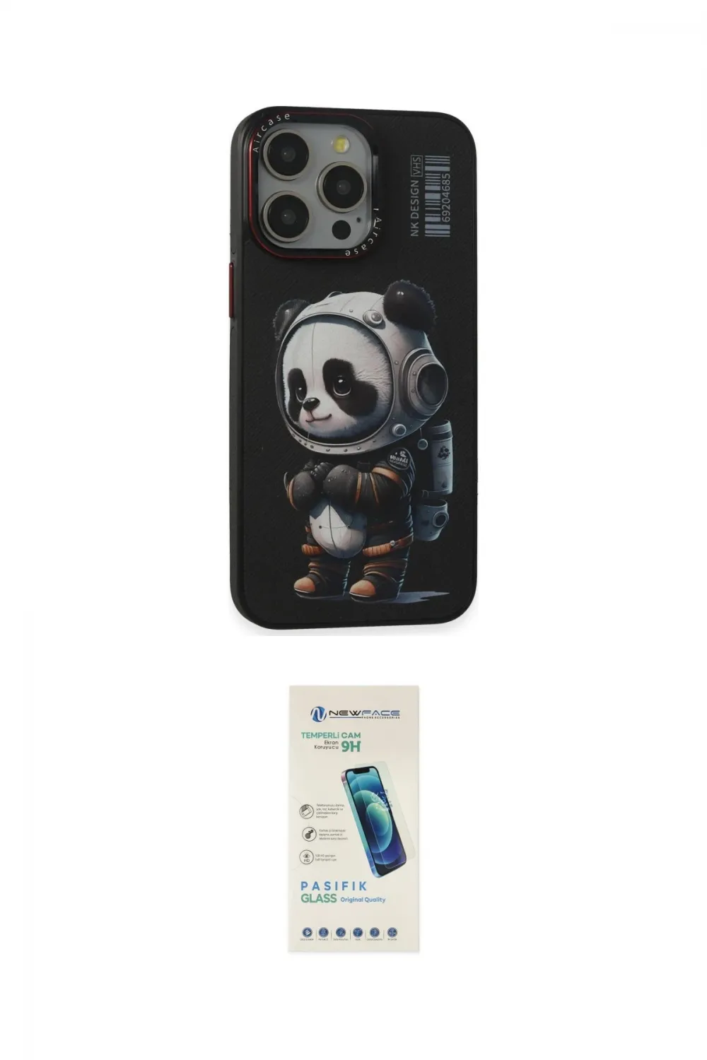 ieg™ iPhone 13 Pro Max Kılıf Siluet Modern Özel Seri - Şeffaf Pasifik Cam Ekran Koruyucu