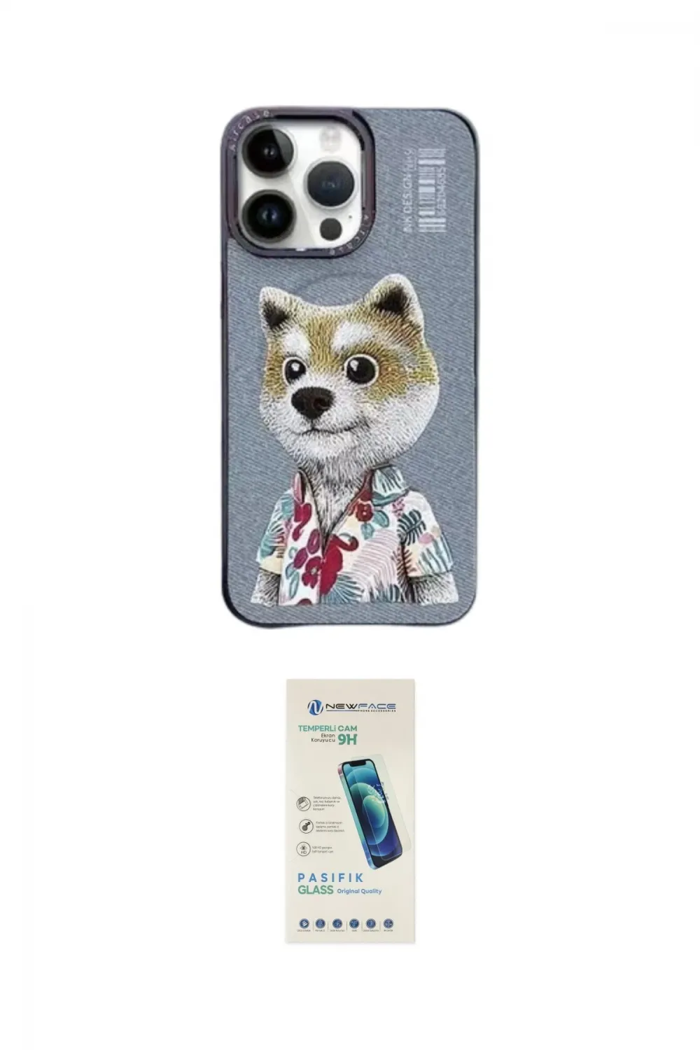 ieg™ iPhone 13 Pro Max Kılıf Siluet Modern Özel Seri - Şeffaf Pasifik Cam Ekran Koruyucu