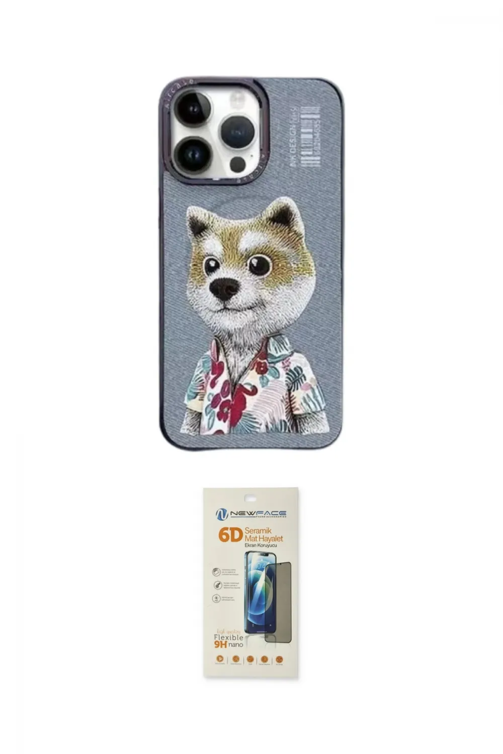 ieg™ iPhone 13 Pro Max Kılıf Siluet Modern Özel Seri - Siyah 6D Mat Seramik Hayalet Nano Ekran Koruyucu