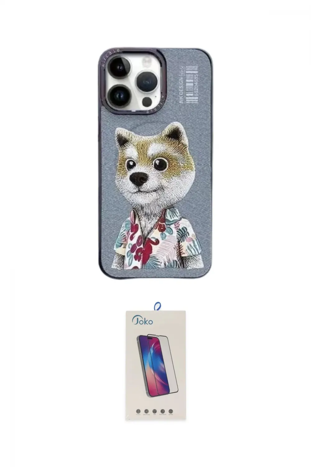 ieg™ iPhone 13 Pro Max Kılıf Siluet Modern Özel Seri - Siyah Joko 5D Cam
