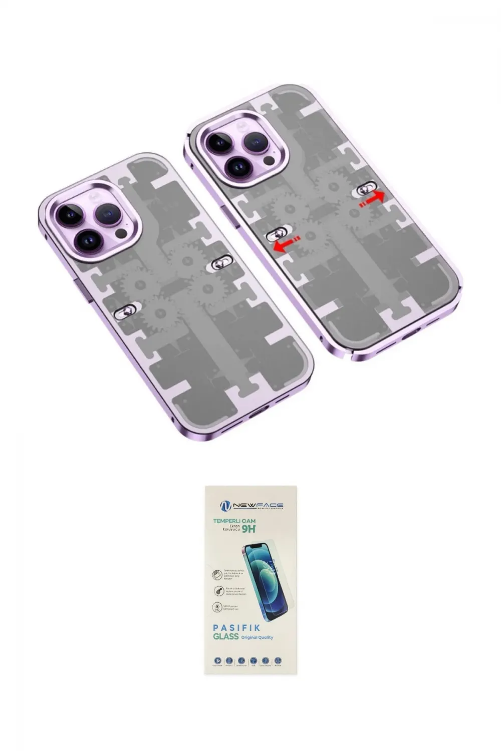 ieg™ iPhone 13 Pro Max Kılıf Ufuk Doku Prime - Şeffaf Pasifik Cam Ekran Koruyucu