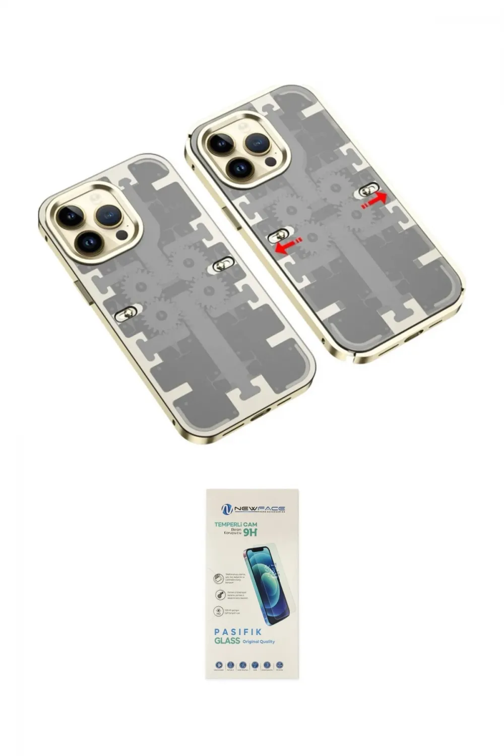 ieg™ iPhone 13 Pro Max Kılıf Ufuk Doku Prime - Şeffaf Pasifik Cam Ekran Koruyucu