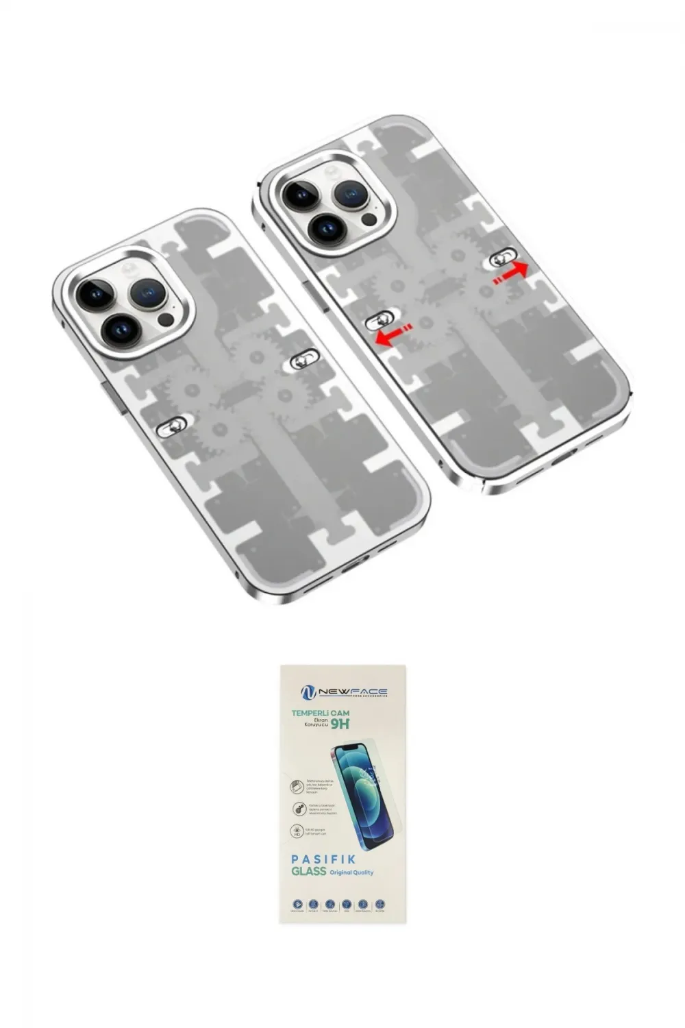 ieg™ iPhone 13 Pro Max Kılıf Ufuk Doku Prime - Şeffaf Pasifik Cam Ekran Koruyucu