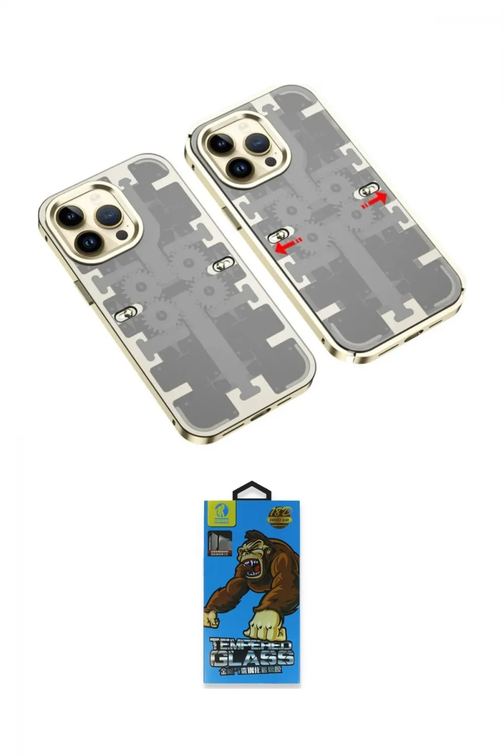 ieg™ iPhone 13 Pro Max Kılıf Ufuk Doku Prime - Siyah 18D Cam Ekran Koruyucu