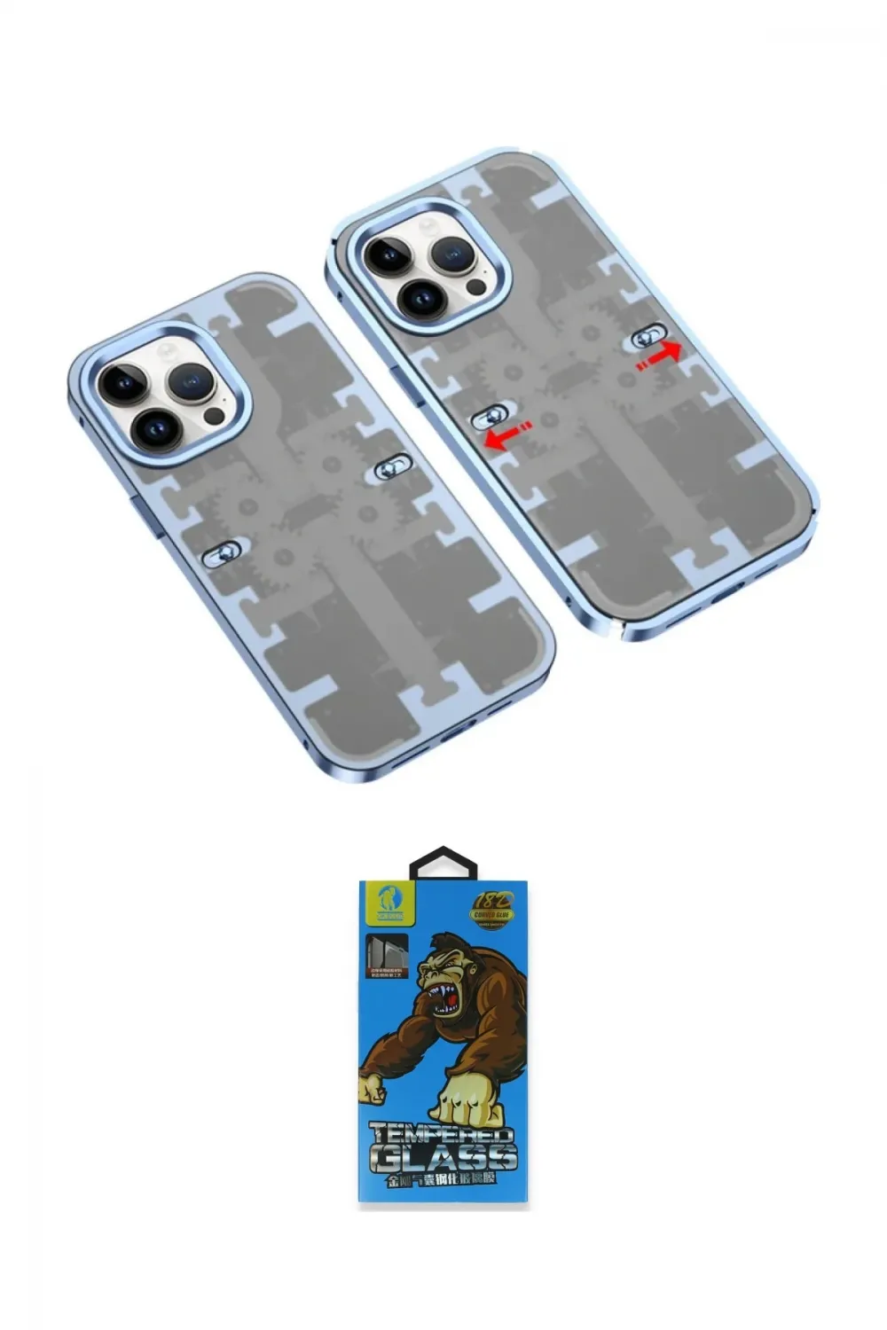 ieg™ iPhone 13 Pro Max Kılıf Ufuk Doku Prime - Siyah 18D Cam Ekran Koruyucu