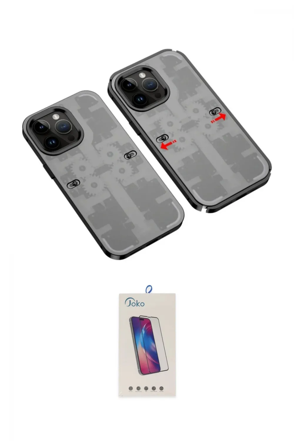ieg™ iPhone 13 Pro Max Kılıf Ufuk Doku Prime - Siyah Joko 5D Cam