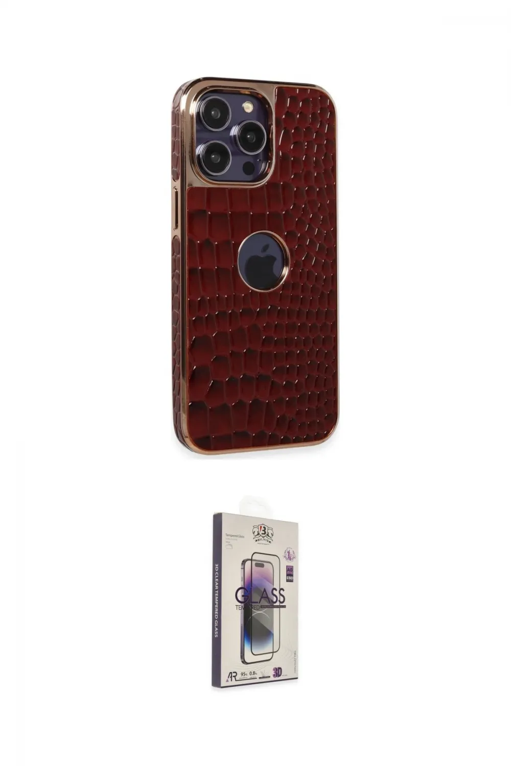 ieg™ iPhone 13 Pro Max Kılıf Ufuk Form Prime - Siyah Bilvis 3D Cam Ekran Koruyucu