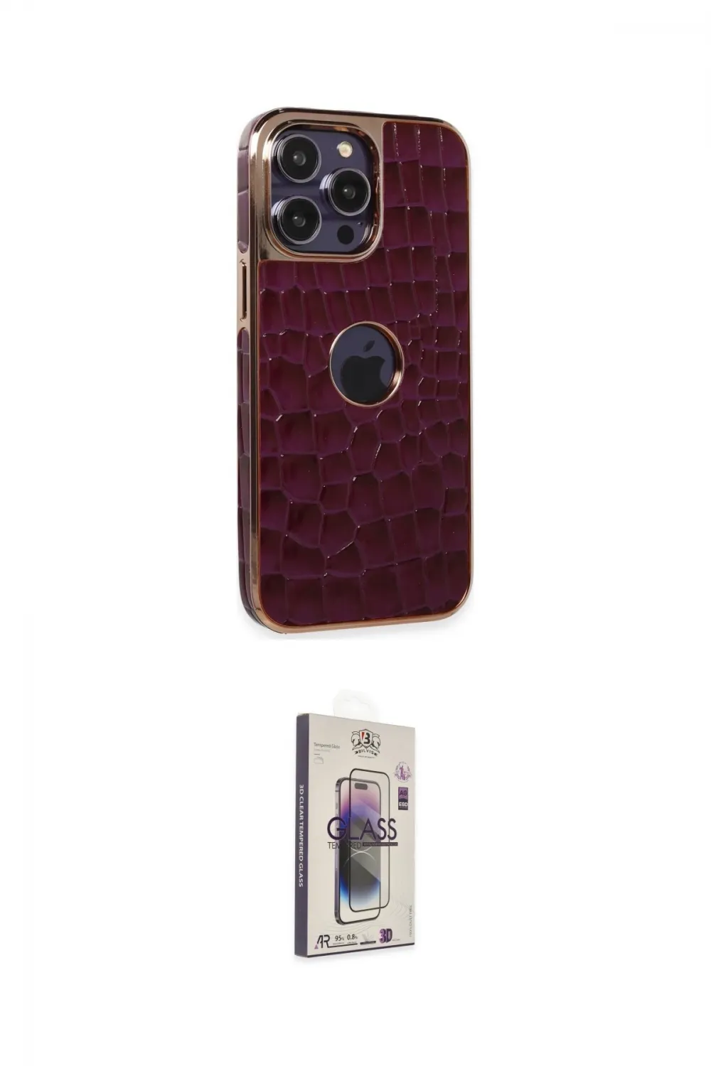 ieg™ iPhone 13 Pro Max Kılıf Ufuk Form Prime - Siyah Bilvis 3D Cam Ekran Koruyucu