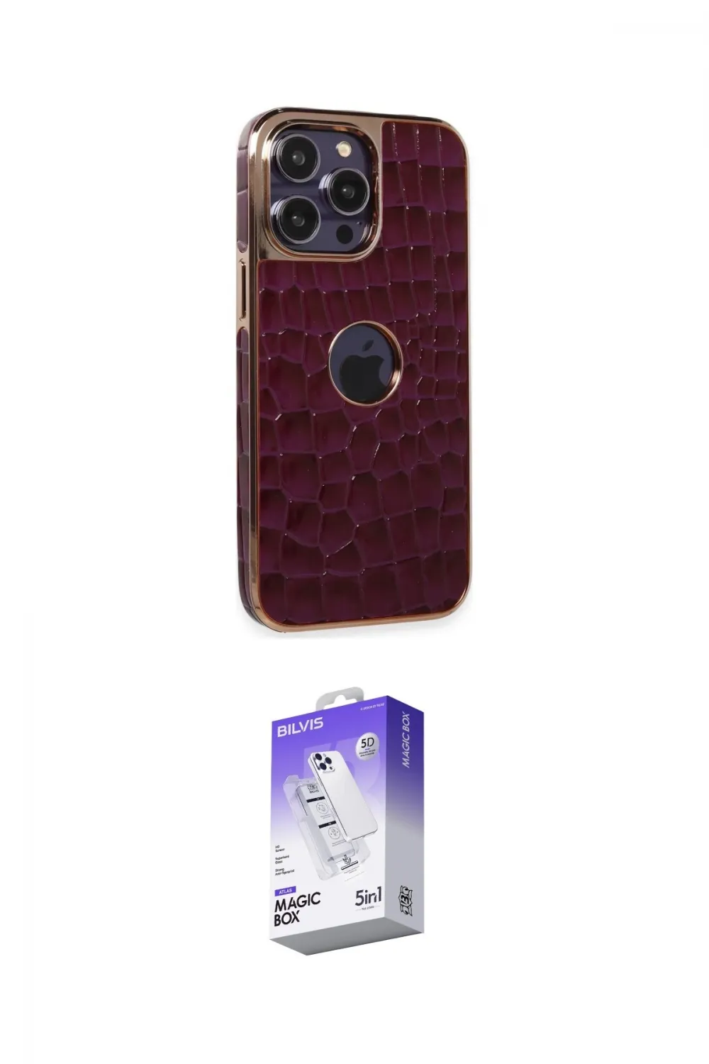 ieg™ iPhone 13 Pro Max Kılıf Ufuk Form Prime - Siyah Bilvis 5in1 3D Magic Cam Ekran Koruyucu